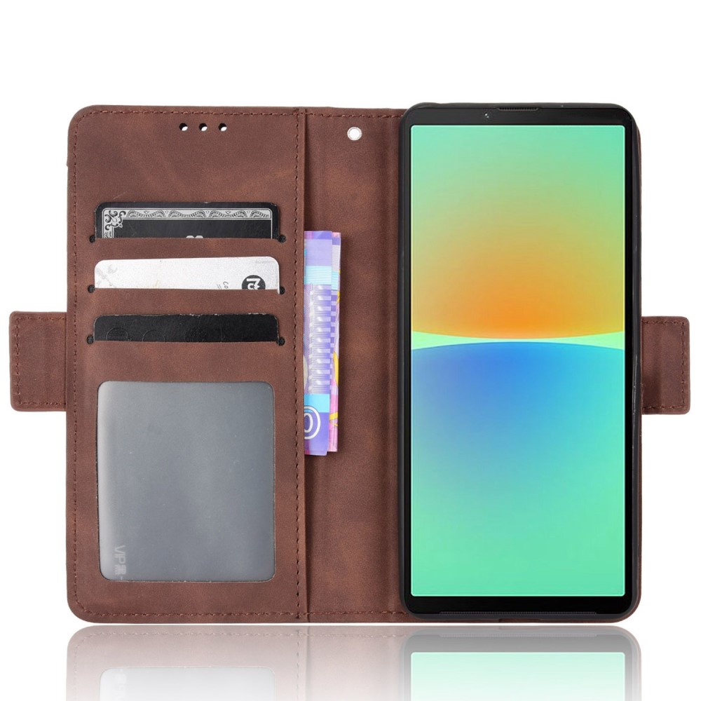  Sony Xperia 10 IV Fodral Avtagbart Kortfodral Brun