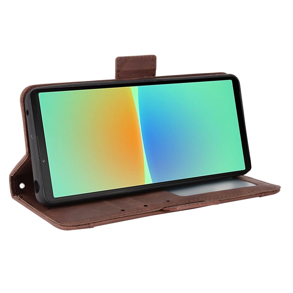 Sony Xperia 10 IV Fodral Avtagbart Kortfodral Brun