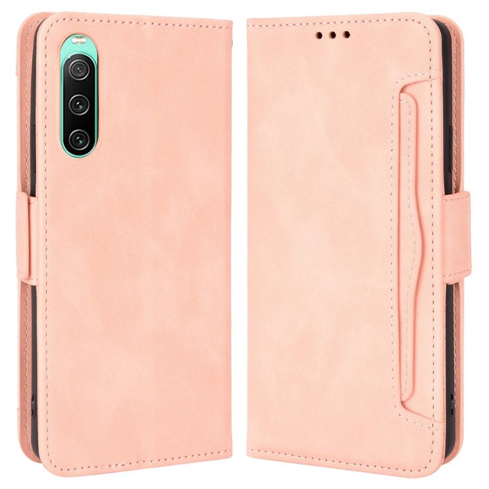 Sony Xperia 10 IV Fodral Avtagbart Kortfodral Ljus Rosa