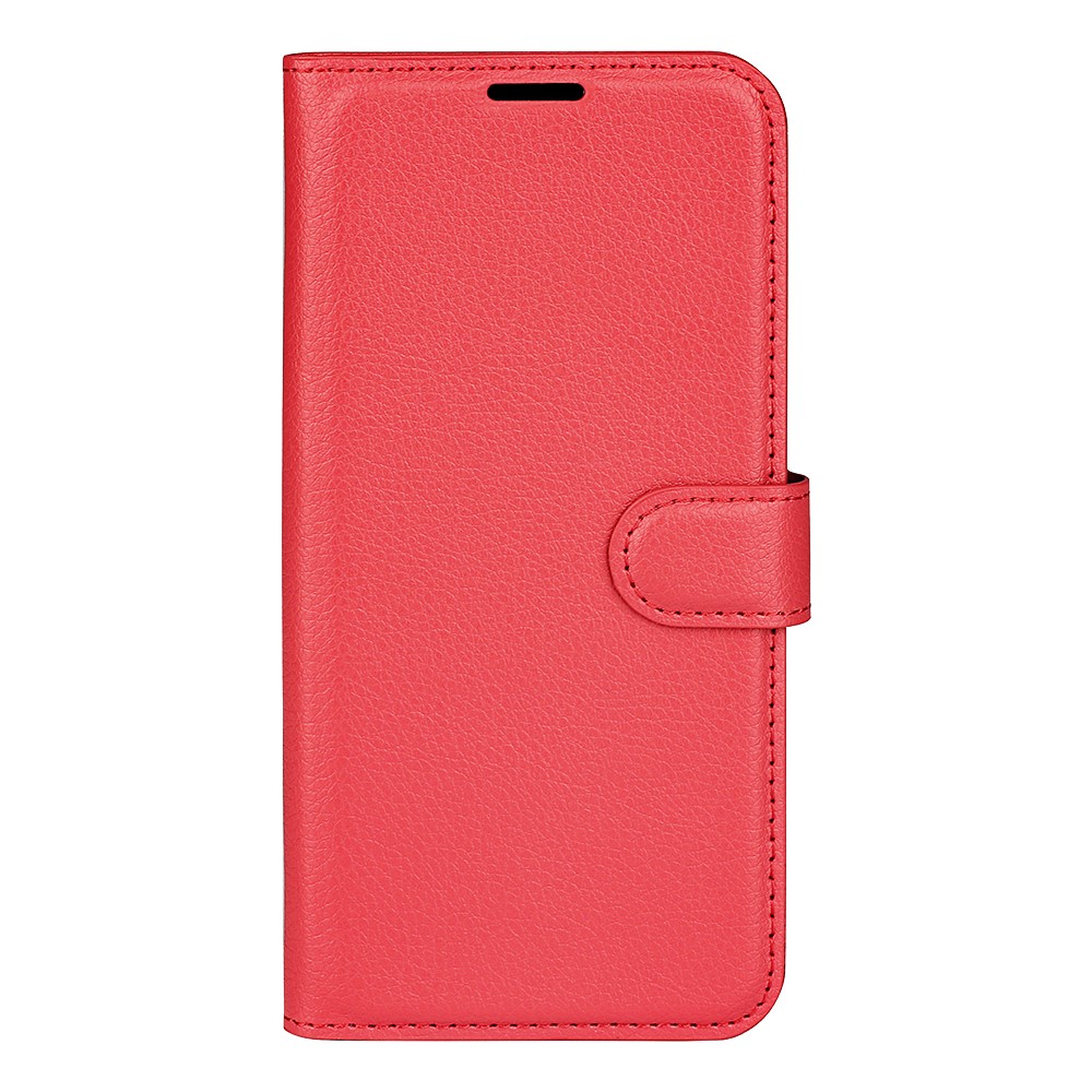  Motorola Edge 30 Pro Fodral Litchi Textur Röd