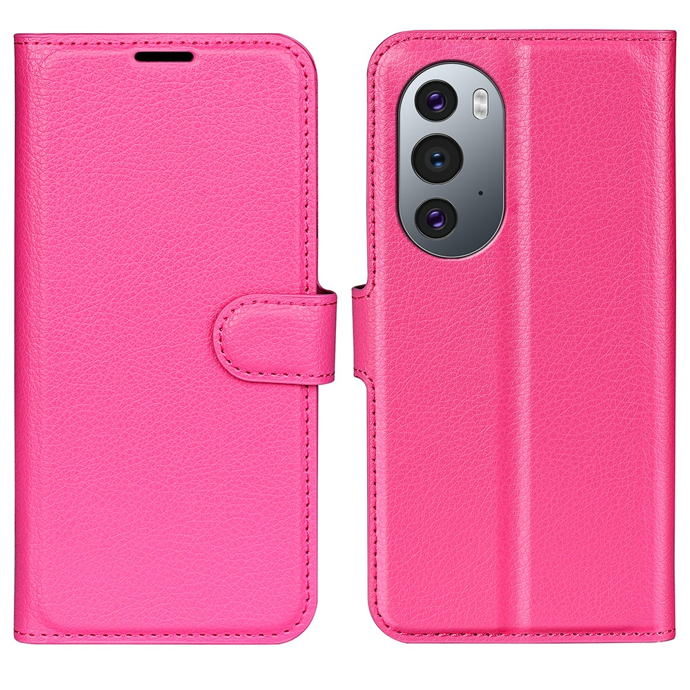  Motorola Edge 30 Pro Fodral Litchi Textur Rosa