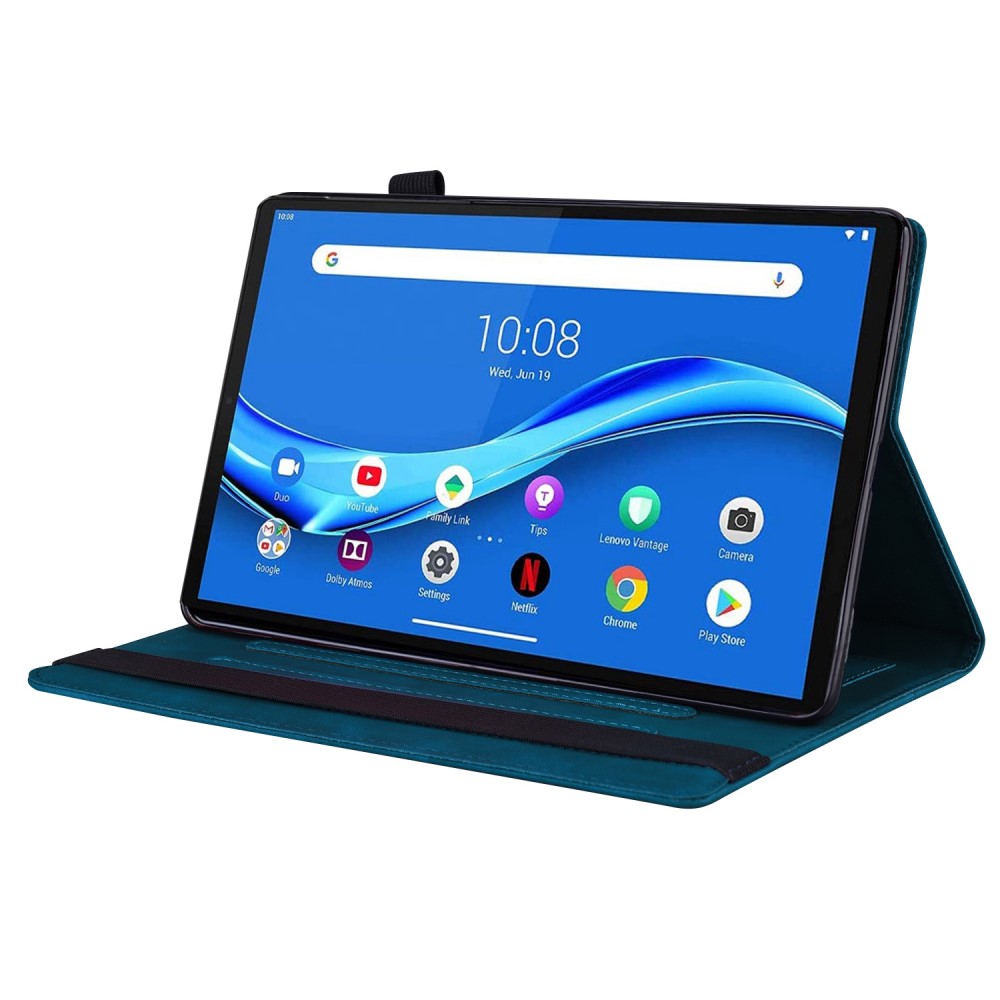  Lenovo Tab M10 Plus Gen 3 Fodral Frontficka Och Pennhållare Mörk Blå