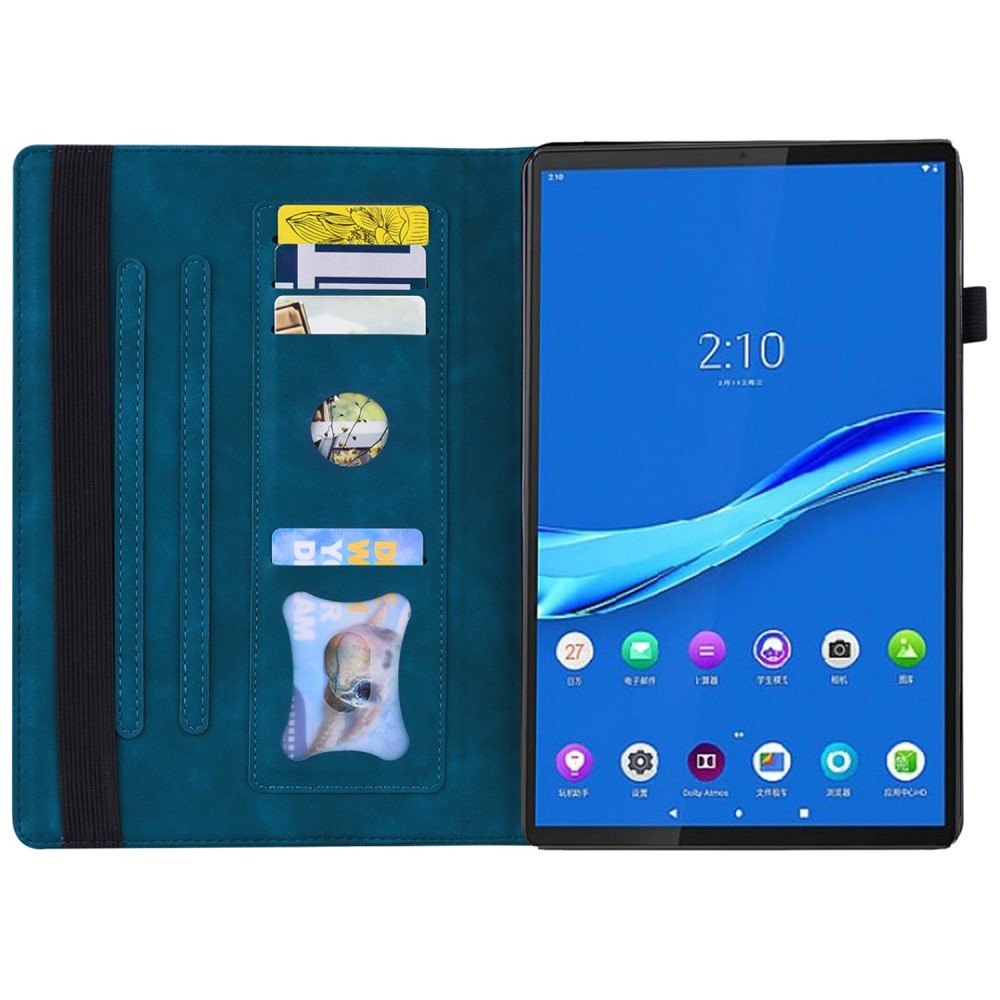  Lenovo Tab M10 Plus Gen 3 Fodral Frontficka Och Pennhållare Mörk Blå