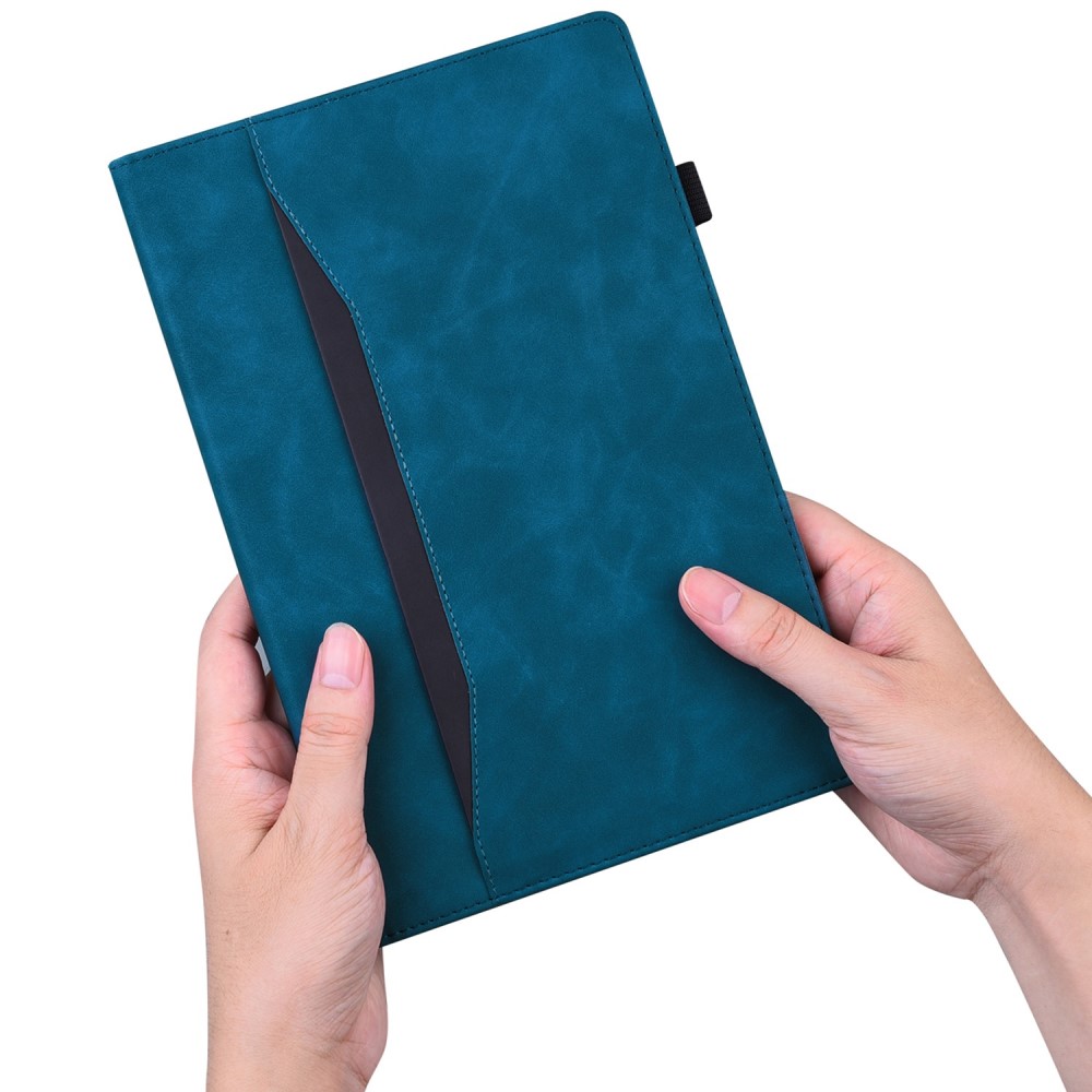  Lenovo Tab M10 Plus Gen 3 Fodral Frontficka Och Pennhållare Mörk Blå