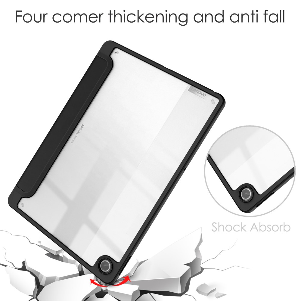  Lenovo Tab M10 Plus Gen 3 Fodral Tri-Fold Hybrid Svart