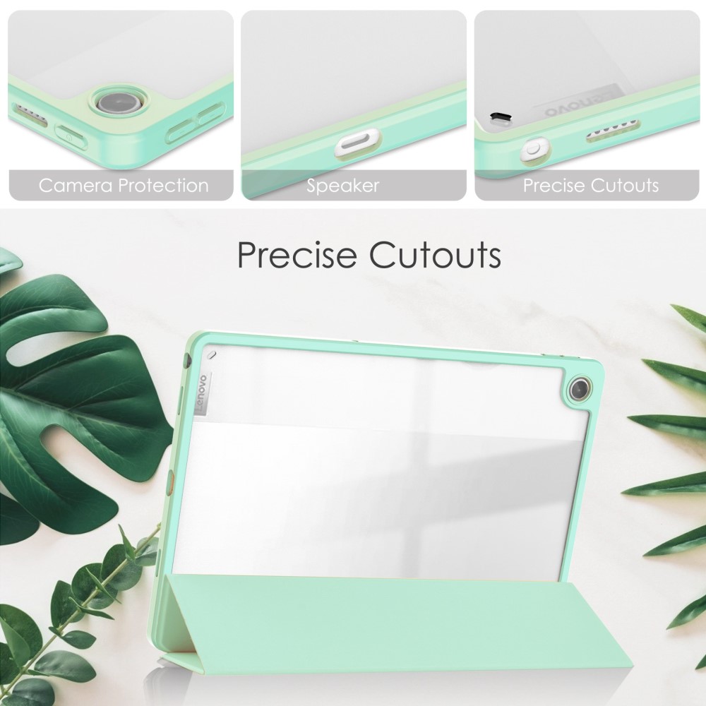  Lenovo Tab M10 Plus Gen 3 Fodral Tri-Fold Hybrid Grön