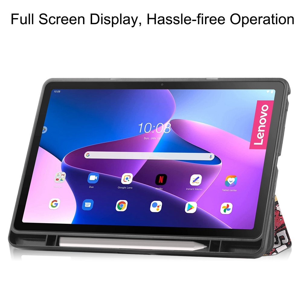  Lenovo Tab M10 Plus Gen 3 Fodral Tri-Fold Grafitti