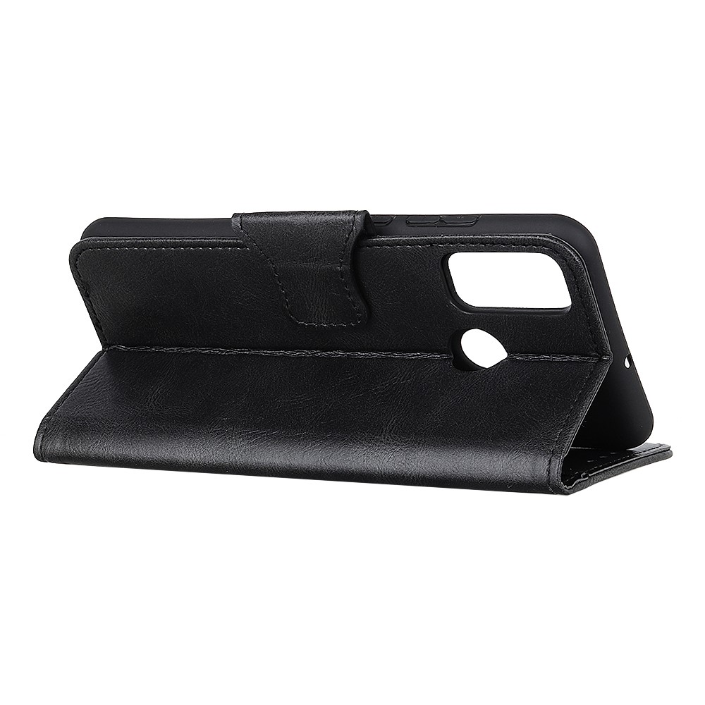  Xiaomi Redmi 9C Fodral Crazy Horse Läder Svart