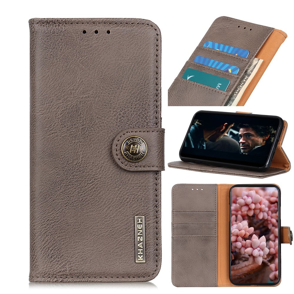 KHAZNEH KHAZNEH Xiaomi Redmi 9C Fodral Läder Khaki