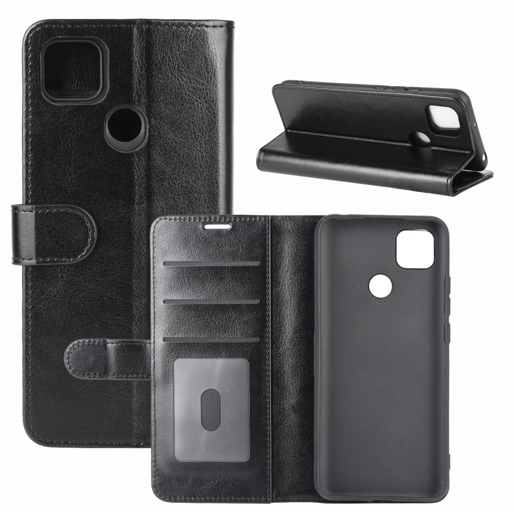  Xiaomi Redmi 9C Fodral Crazy Horse Svart