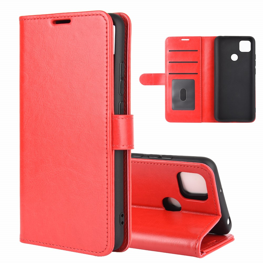  Xiaomi Redmi 9C Fodral Crazy Horse Röd