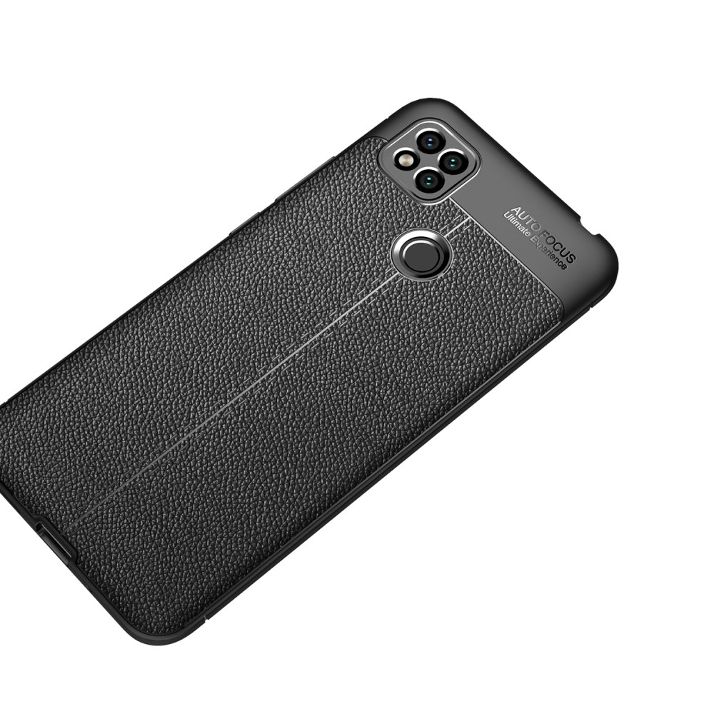  Xiaomi Redmi 9C Skal Litchi Textur Svart