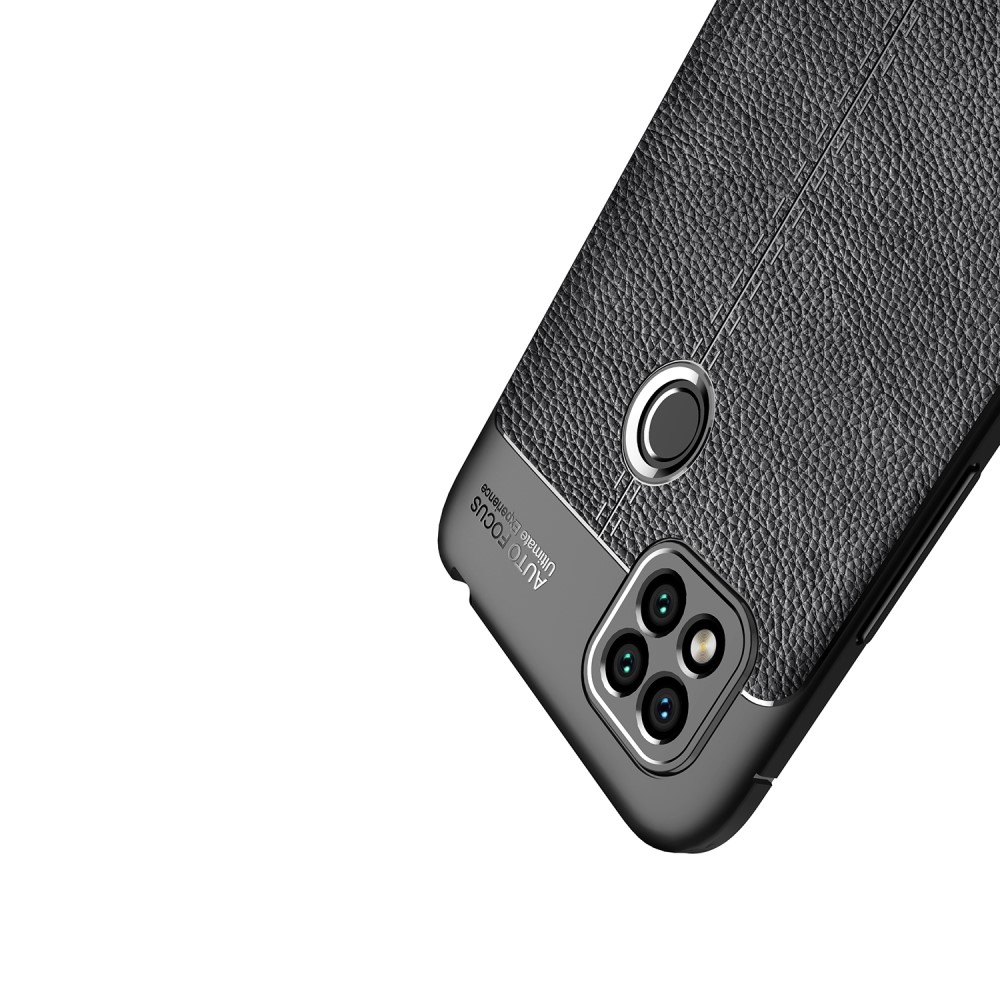 Xiaomi Redmi 9C Skal Litchi Textur Svart