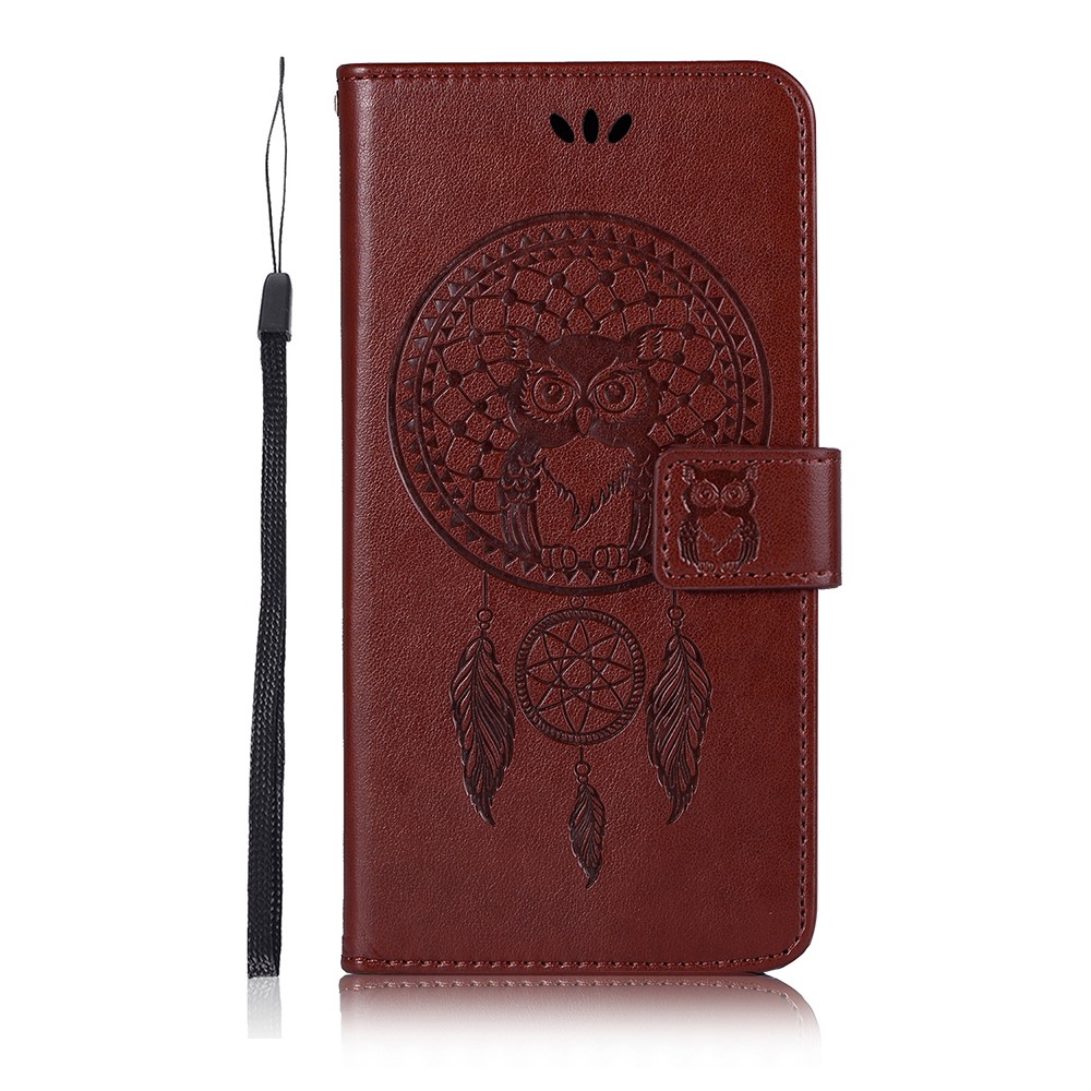  Xiaomi Redmi 9C Fodral Owl Dream Catcher Brun