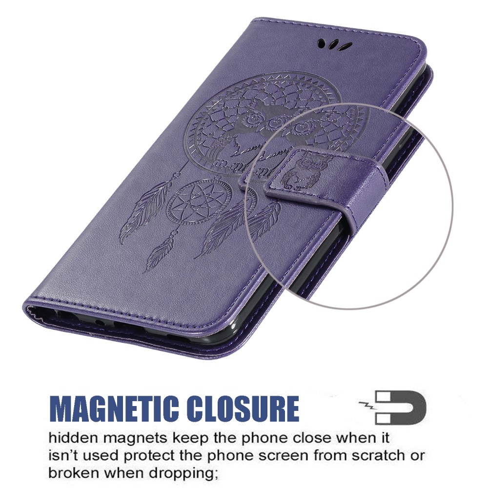  Xiaomi Redmi 9C Fodral Owl Dream Catcher Lila
