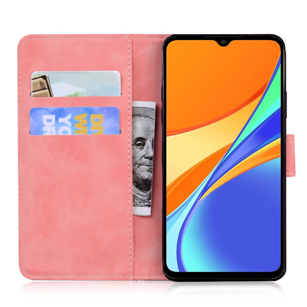  Xiaomi Redmi 9C Fodral Läder Ljus Rosa