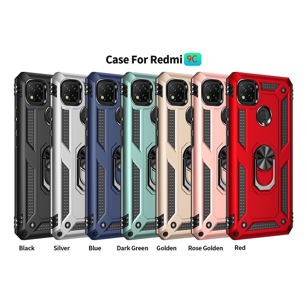  Xiaomi Redmi 9C Skal Ring Shockproof Guld