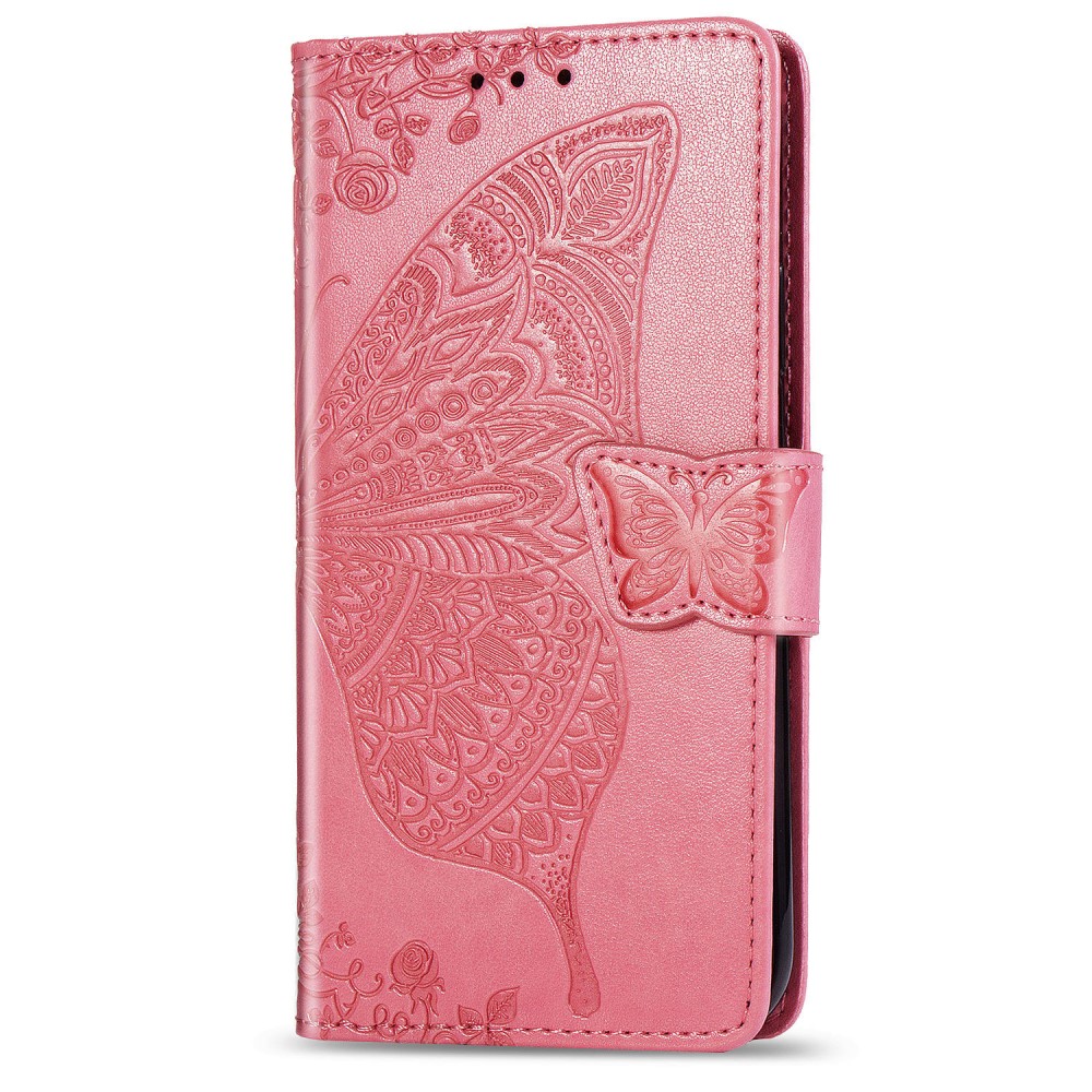  Xiaomi Redmi 9C Fodral Butterfly Rosa