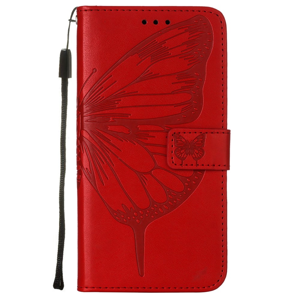  Xiaomi Redmi 9A / 9AT Fodral Butterfly Röd
