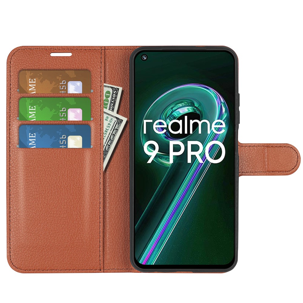  OnePlus Nord CE 2 Lite 5G Fodral Litchi Textur Brun