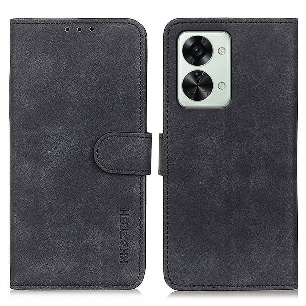 KHAZNEH KHAZNEH OnePlus Nord 2T 5G Fodral Retro Läder Svart