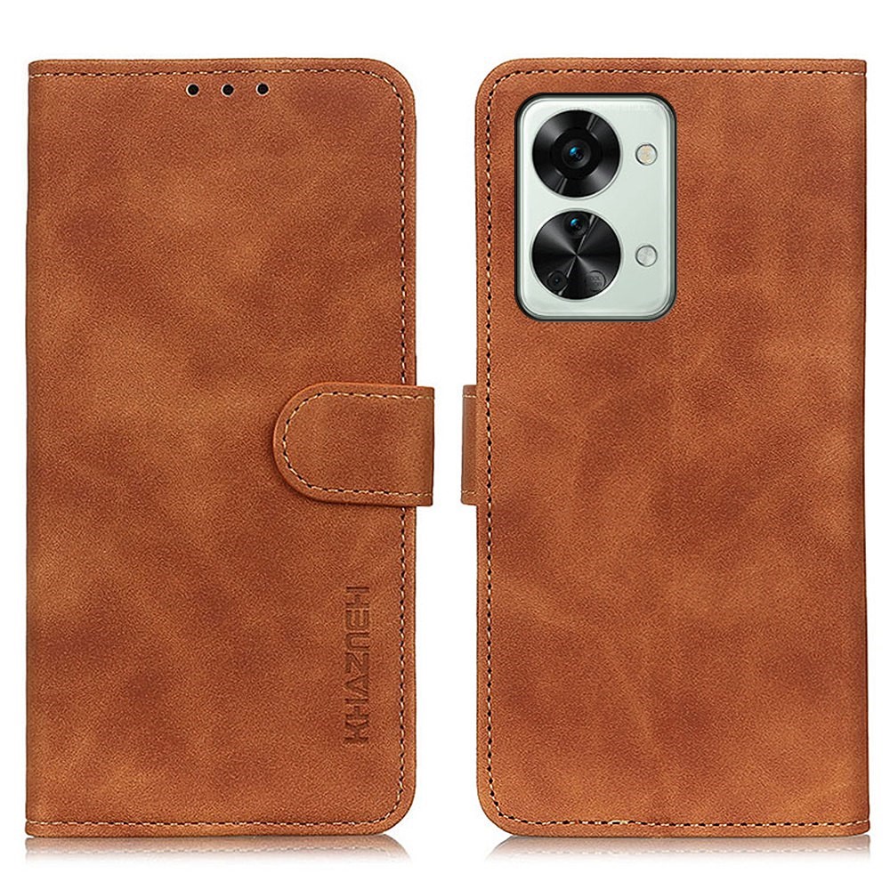 KHAZNEH KHAZNEH OnePlus Nord 2T 5G Fodral Retro Läder Brun
