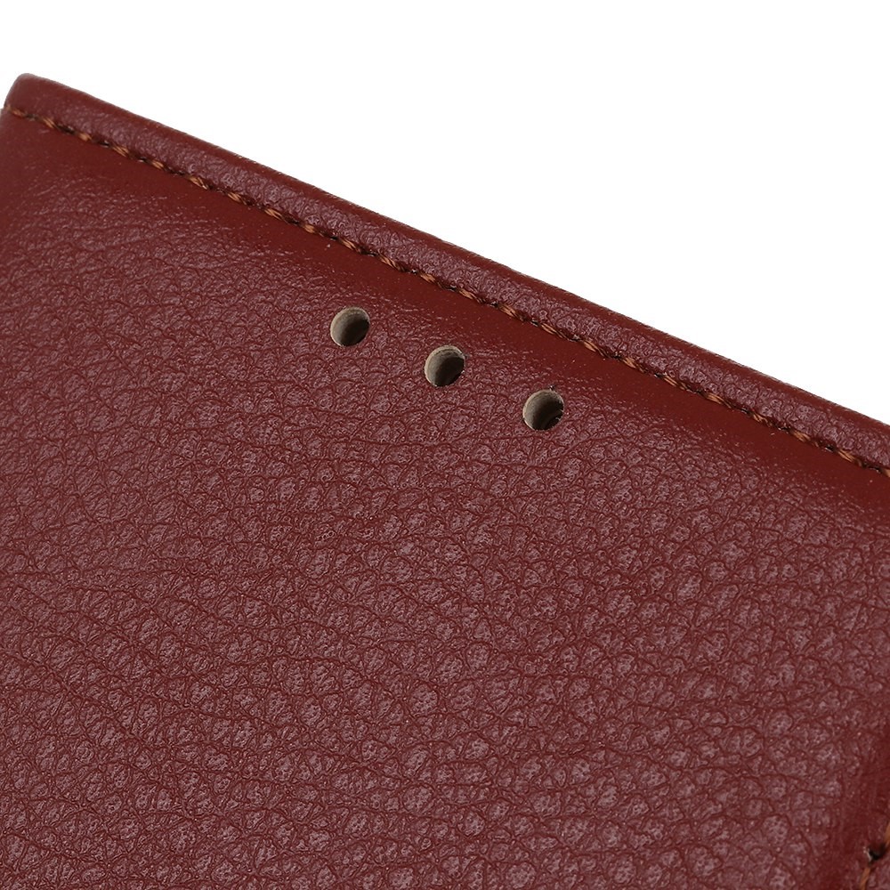  OnePlus Nord 2T 5G Fodral Litchi Läder Brun