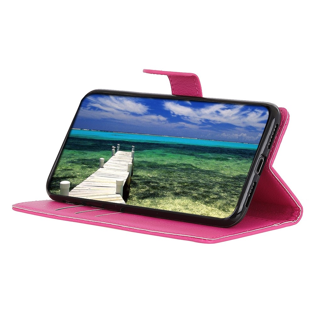  OnePlus Nord 2T 5G Fodral Litchi Läder Rosa