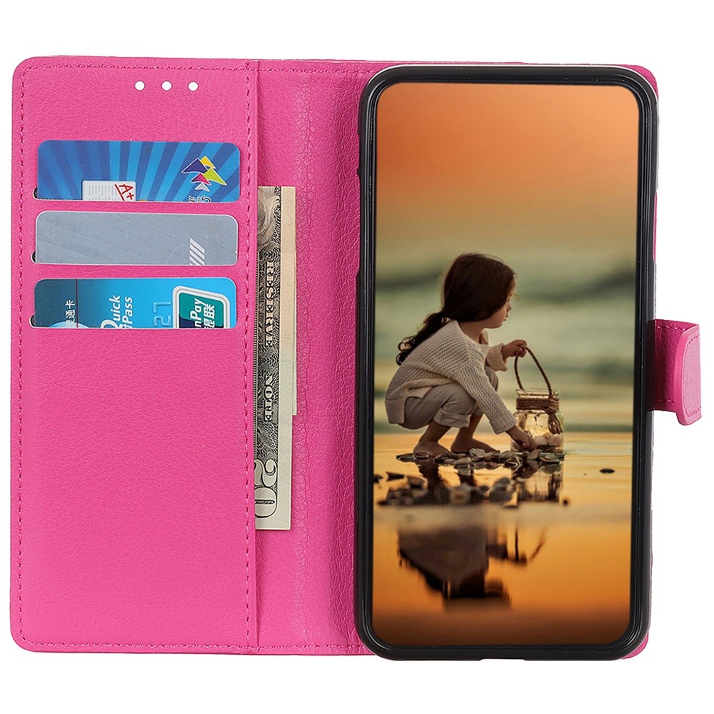  OnePlus Nord 2T 5G Fodral Litchi Läder Rosa