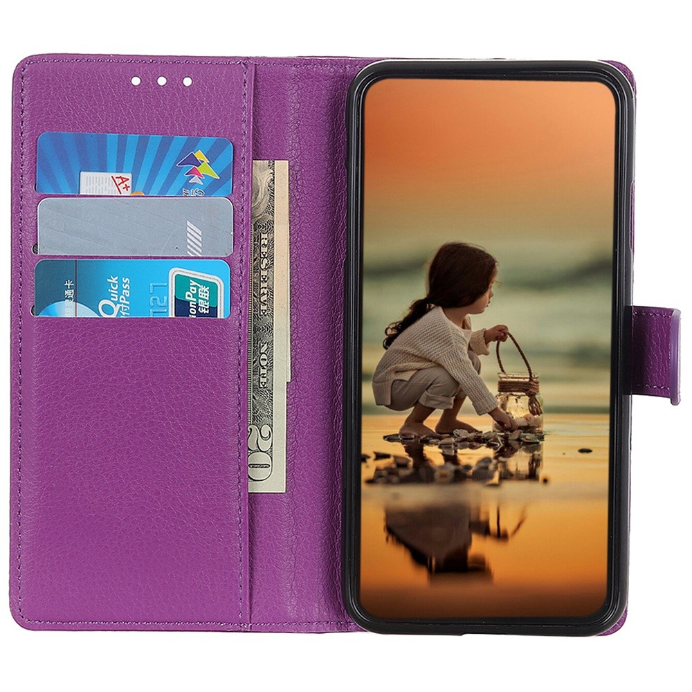  OnePlus Nord 2T 5G Fodral Litchi Läder Lila