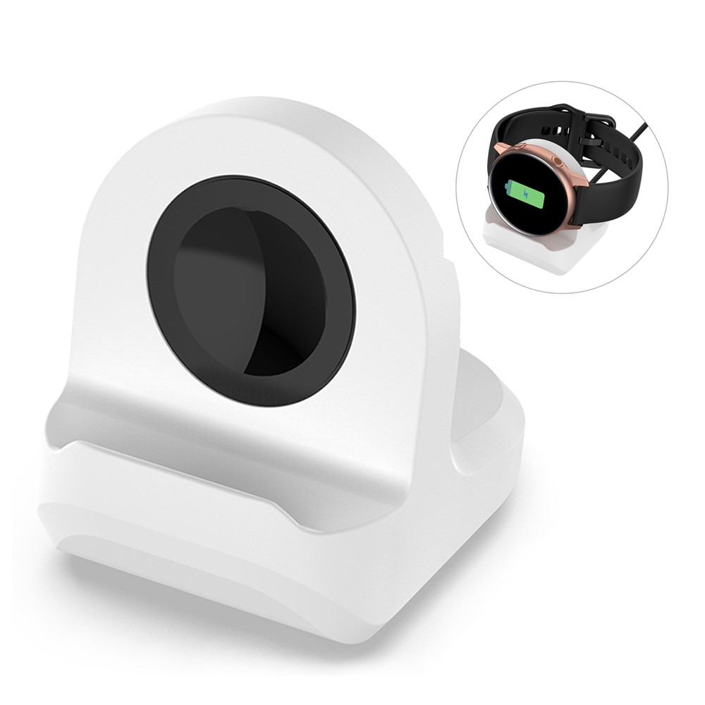  Samsung Galaxy Watch 4 Laddning Stativ Silikon Vit