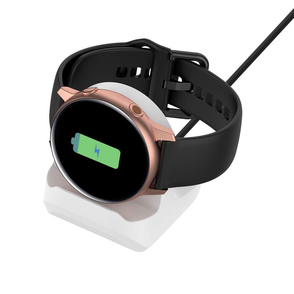  Samsung Galaxy Watch 4 Laddning Stativ Silikon Vit