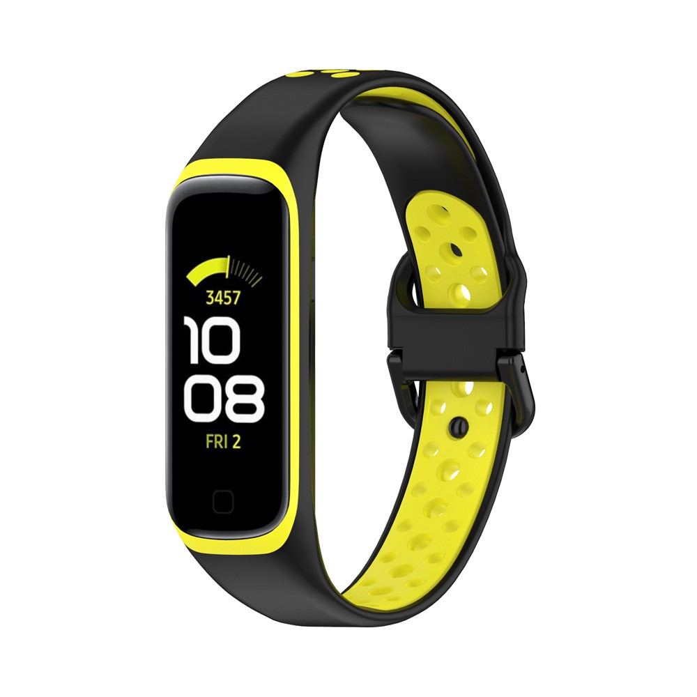  Samsung Galaxy Fit 2 SM-R220 Armband Ihåligt Silikon Svart/Gul