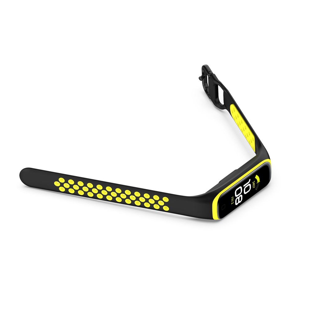  Samsung Galaxy Fit 2 SM-R220 Armband Ihåligt Silikon Svart/Gul