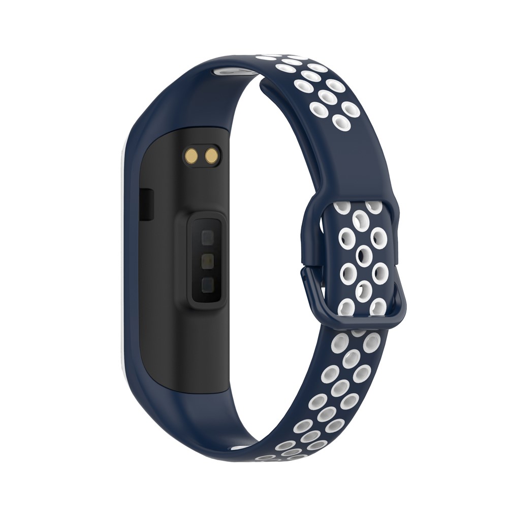  Samsung Galaxy Fit 2 SM-R220 Armband Ihåligt Silikon Mörk Blå/Vit