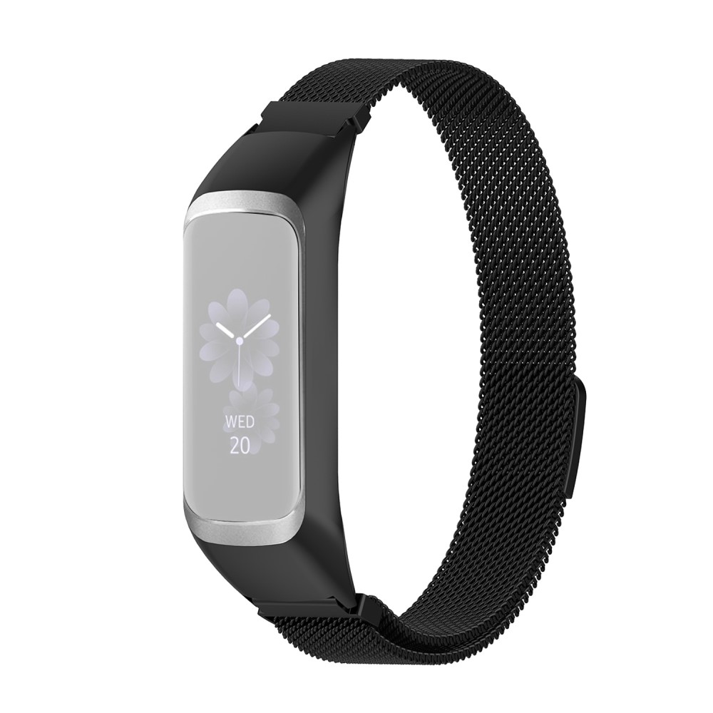  Samsung Galaxy Fit 2 Metall Armband Milanese Loop Svart