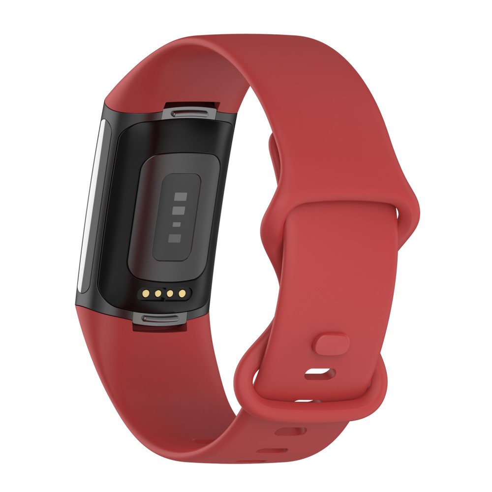  Fitbit Charge 6 / 5 Armband TPU (L) Röd