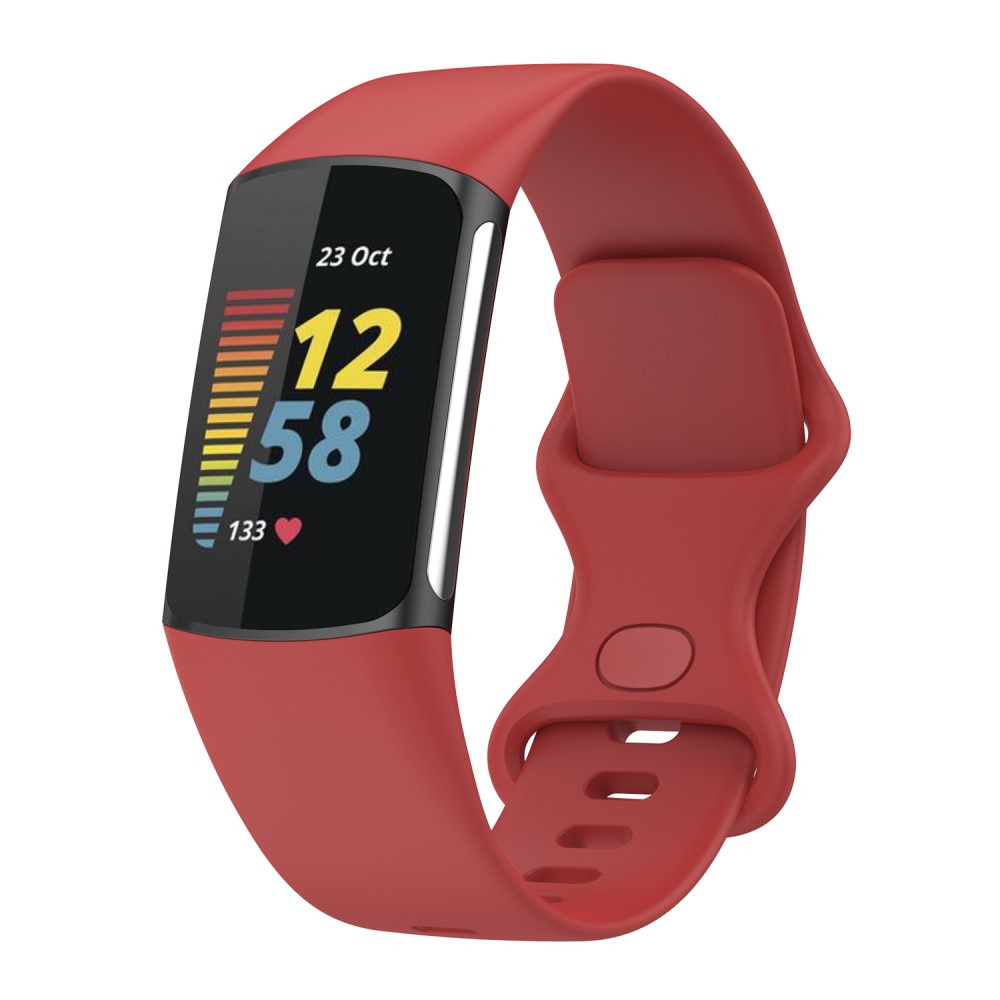  Fitbit Charge 6 / 5 Armband TPU (S) Röd