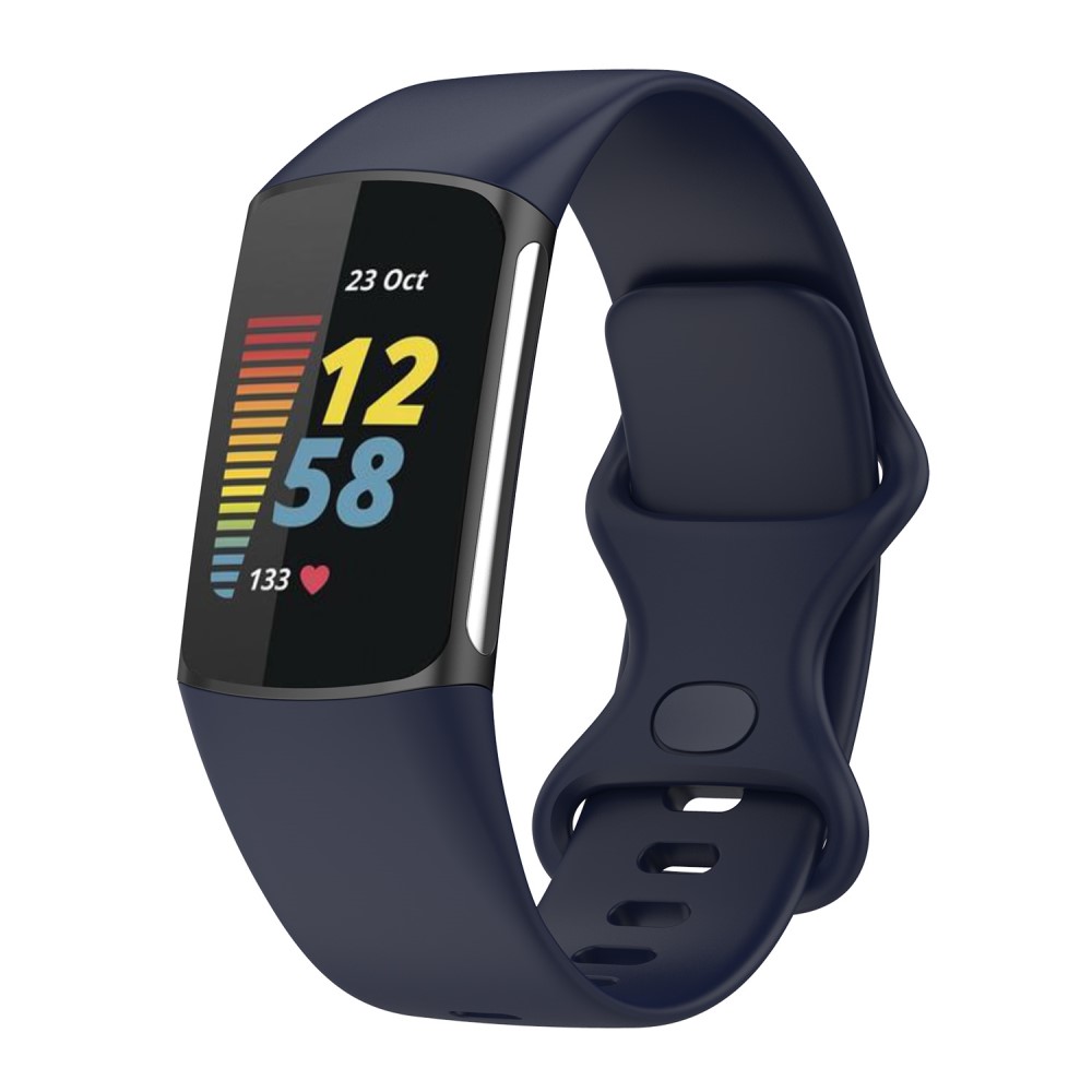  Fitbit Charge 6 / 5 Armband TPU (S) Mörk Blå