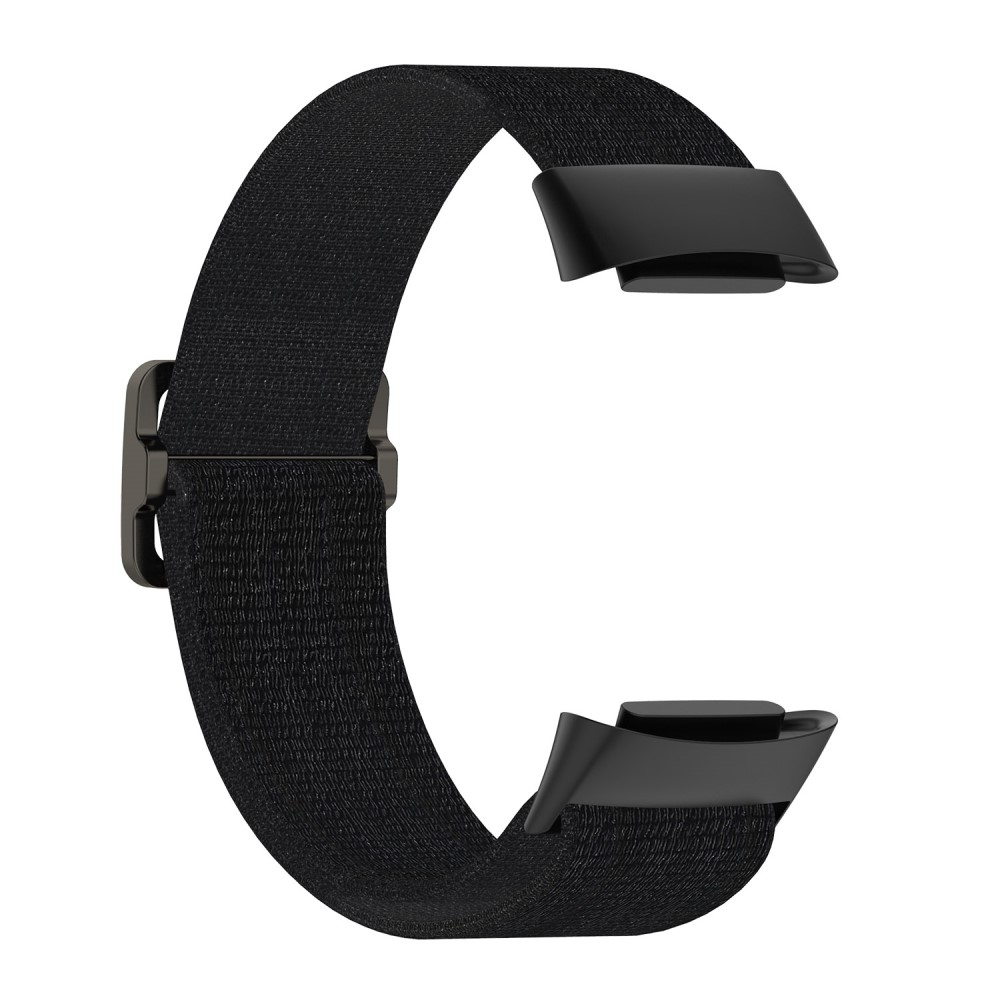  Fitbit Charge 6 / 5 Armband Justerbart Nylon Svart