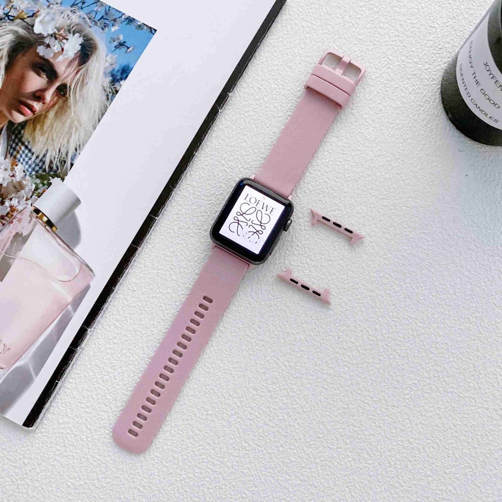 Apple Watch 42/41/40/38 mm Armband Silikon Rosa