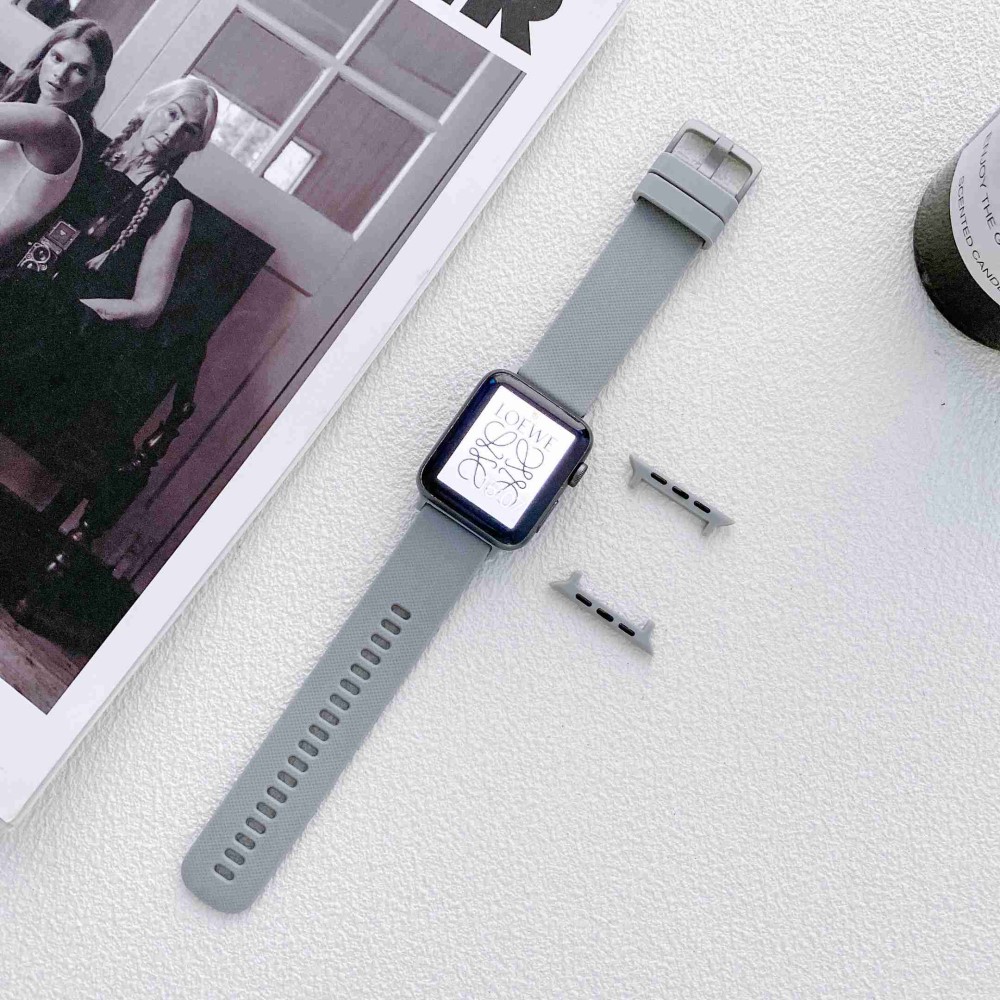  Apple Watch 42/41/40/38 mm Armband Silikon Grå