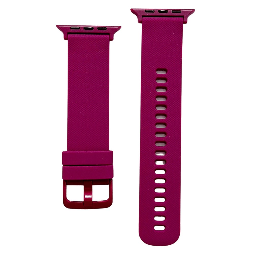  Apple Watch 42/44/45/46/49 mm Armband Silikon Vinröd