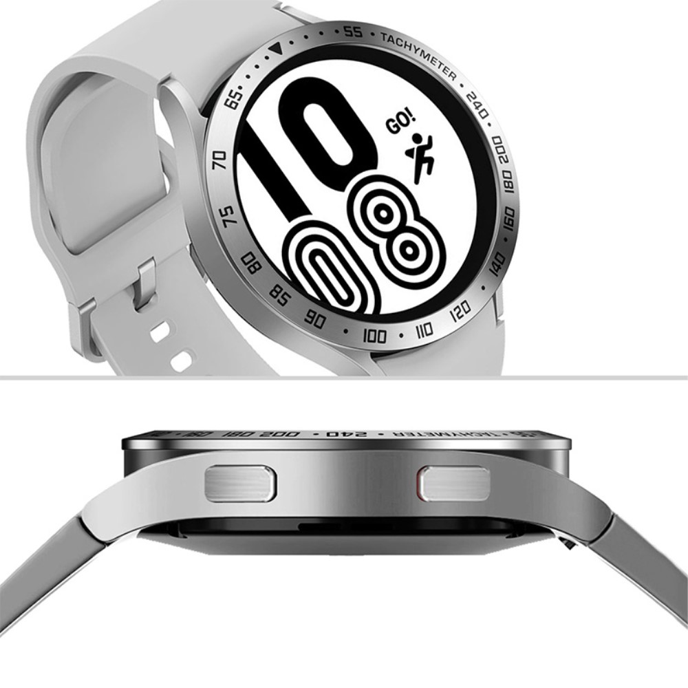  Bezel Skyddande Ring Galaxy Watch4 Classic 44 mm Silver/Svart