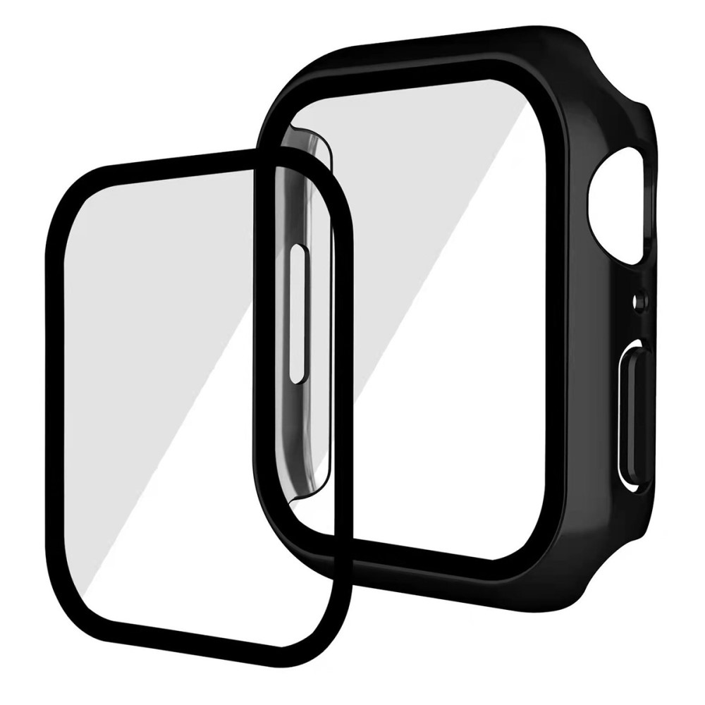  Skärmskydd Härdat Glas Skydd Apple Watch 45 mm Svart