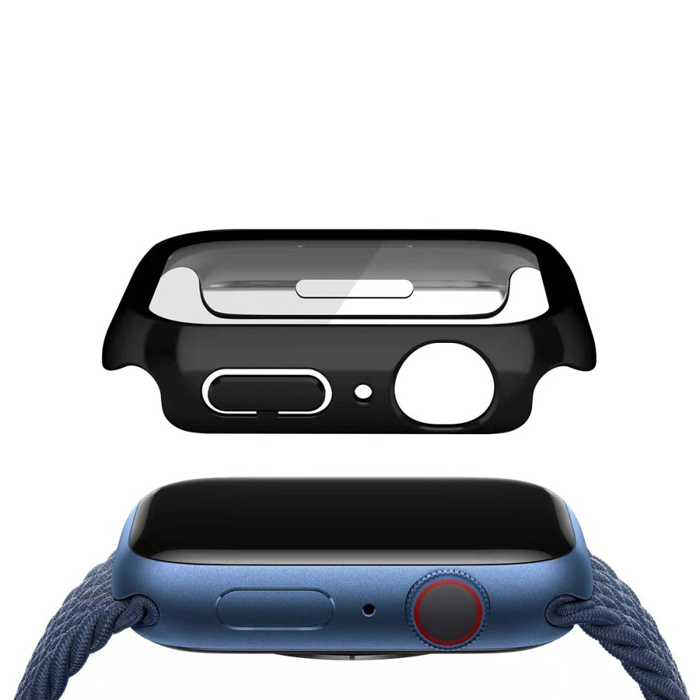  Skärmskydd Härdat Glas Skydd Apple Watch 45 mm Svart