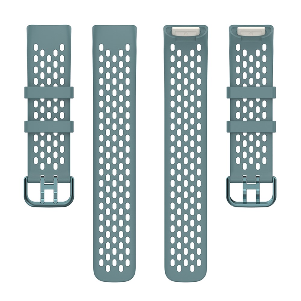  Fitbit Charge 6 / 5 Armband Silikon Ihåligt Blå