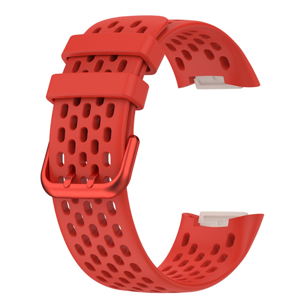  Fitbit Charge 6 / 5 Armband Silikon Ihåligt Röd