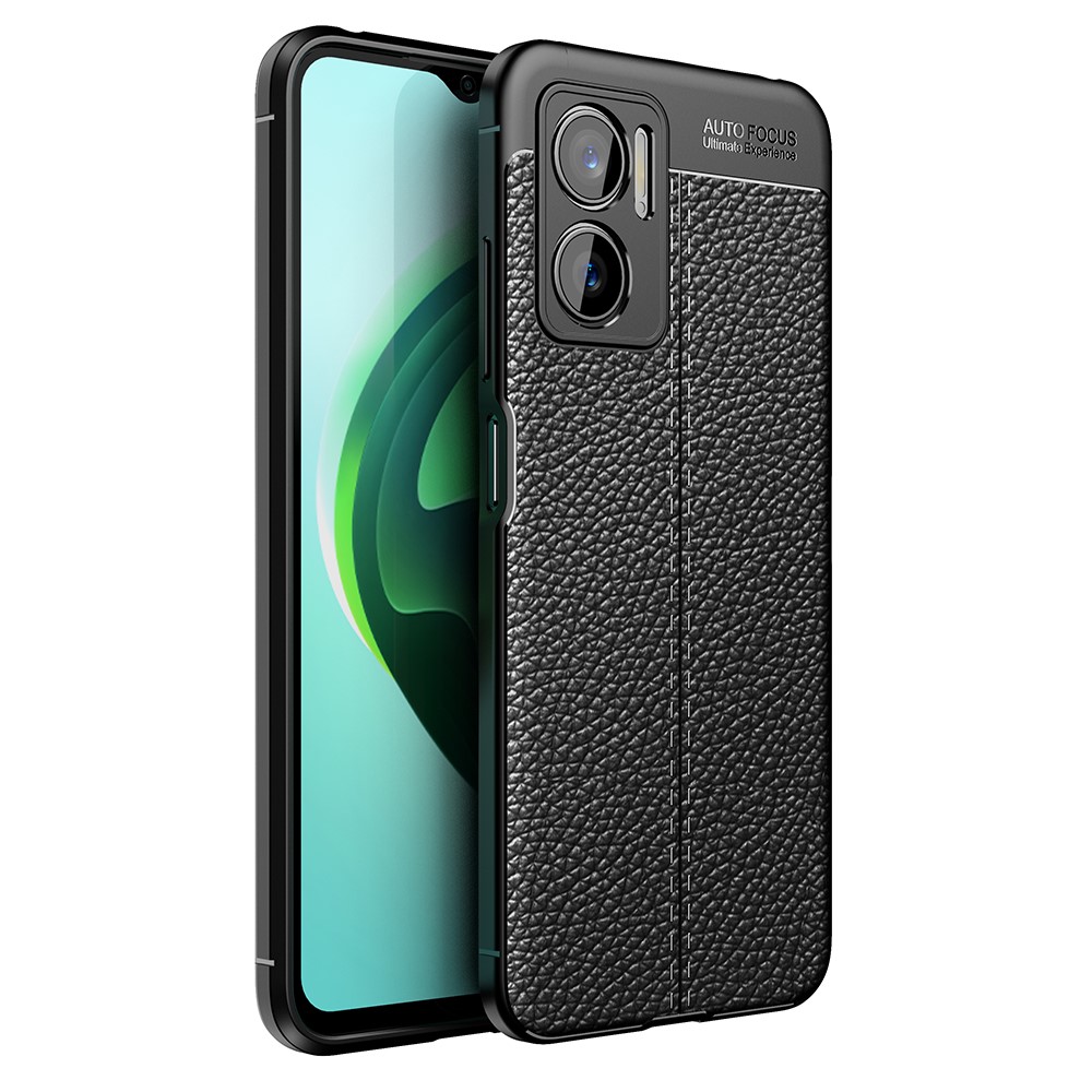  Xiaomi Redmi 10 5G Skal Litchi Textur Svart