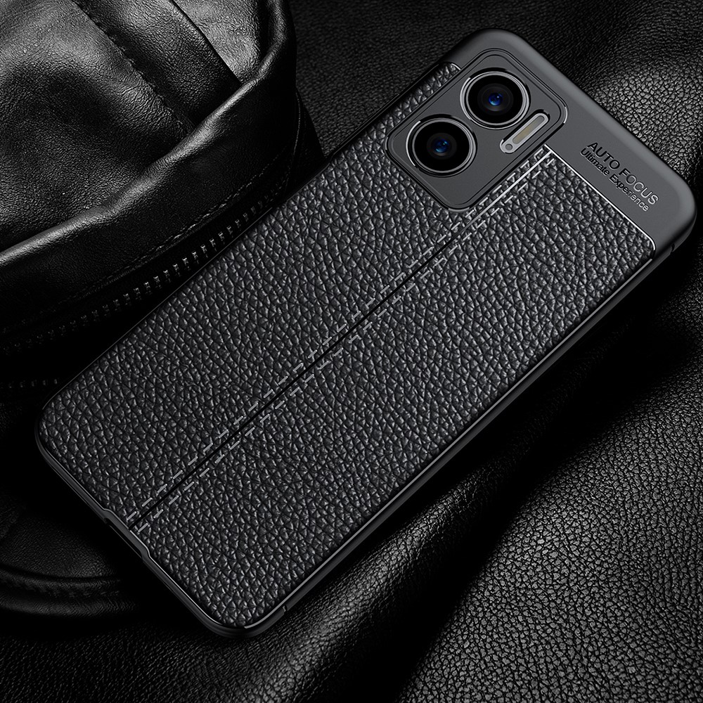  Xiaomi Redmi 10 5G Skal Litchi Textur Blå